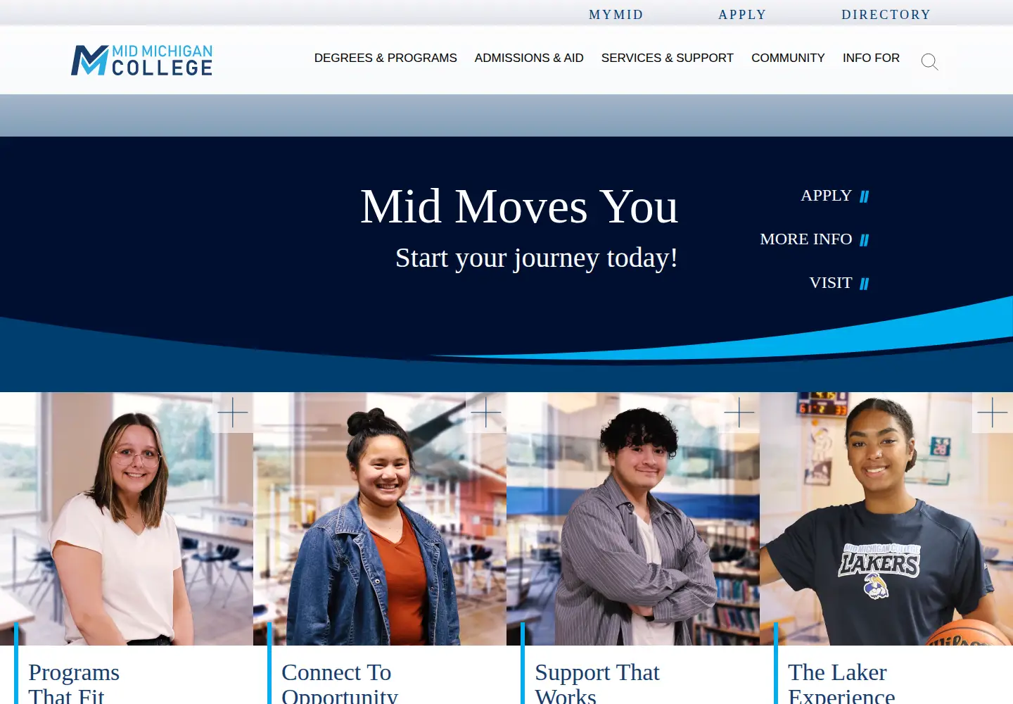 Screenshot of midmich.edu