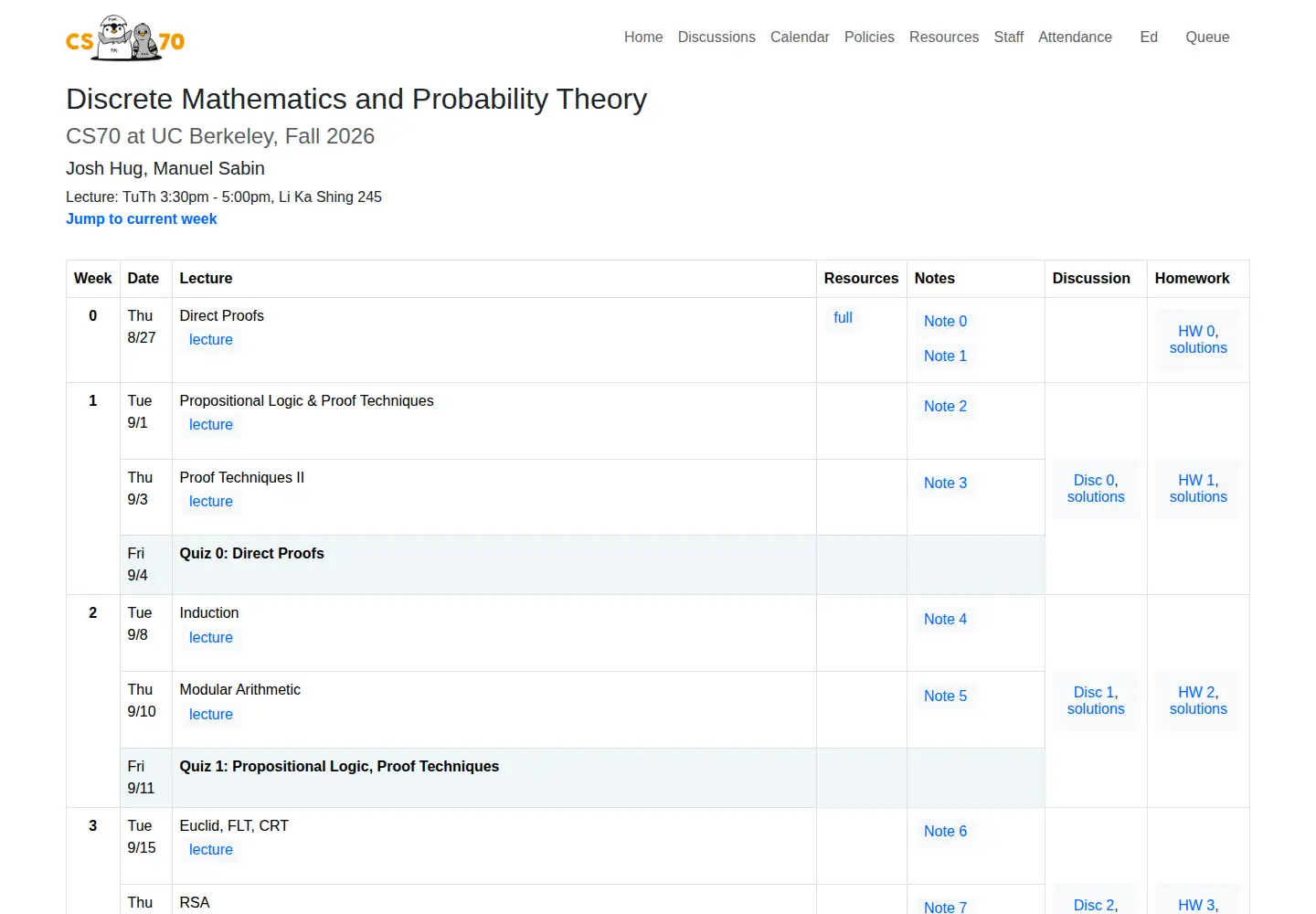 Screenshot of eecs70.org