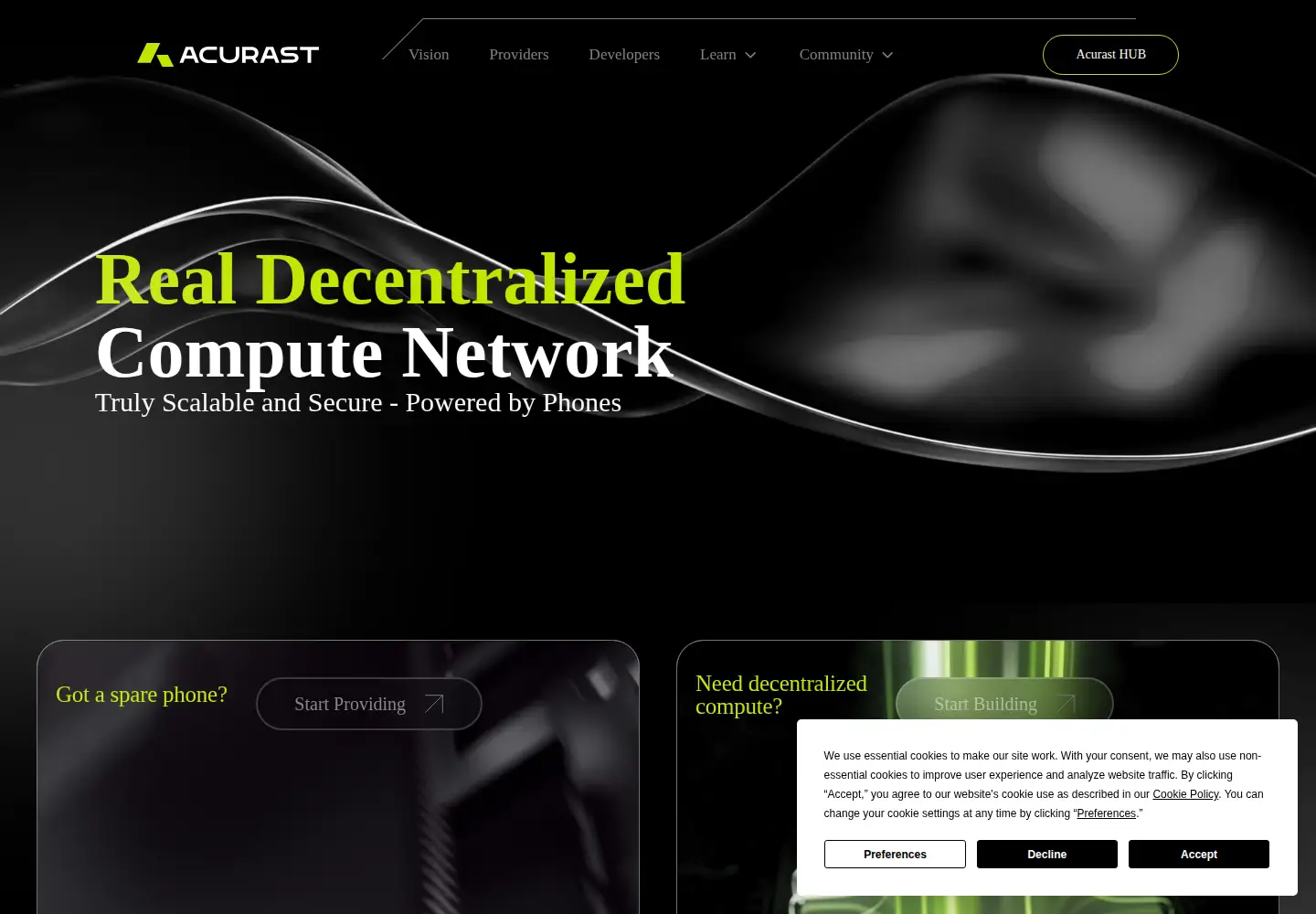 Screenshot of acurast.com