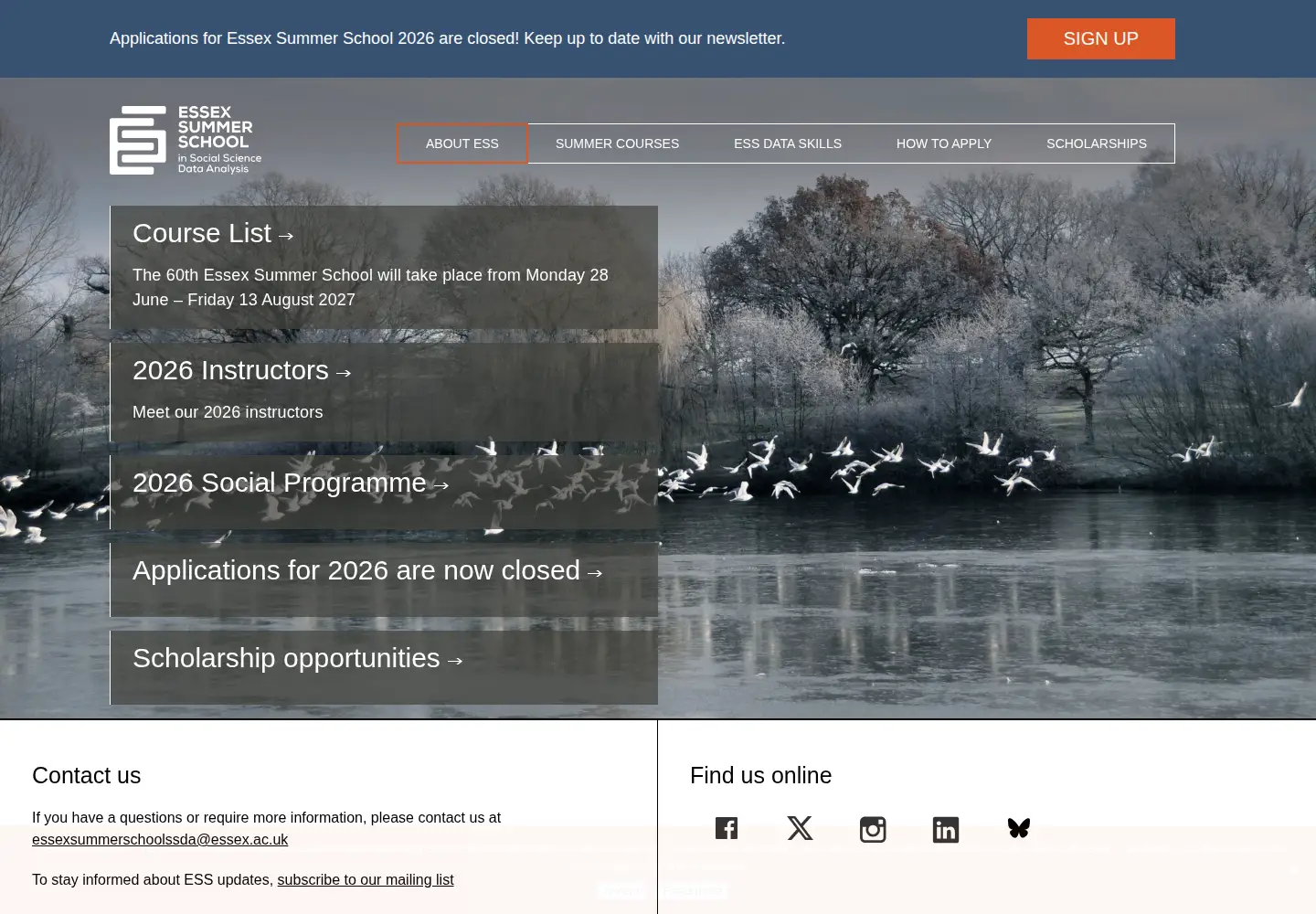 Screenshot of essexsummerschool.com