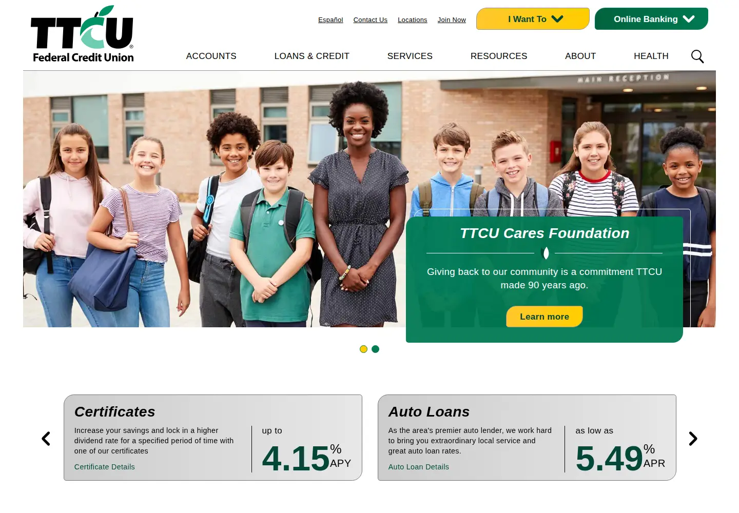 Screenshot of ttcu.com