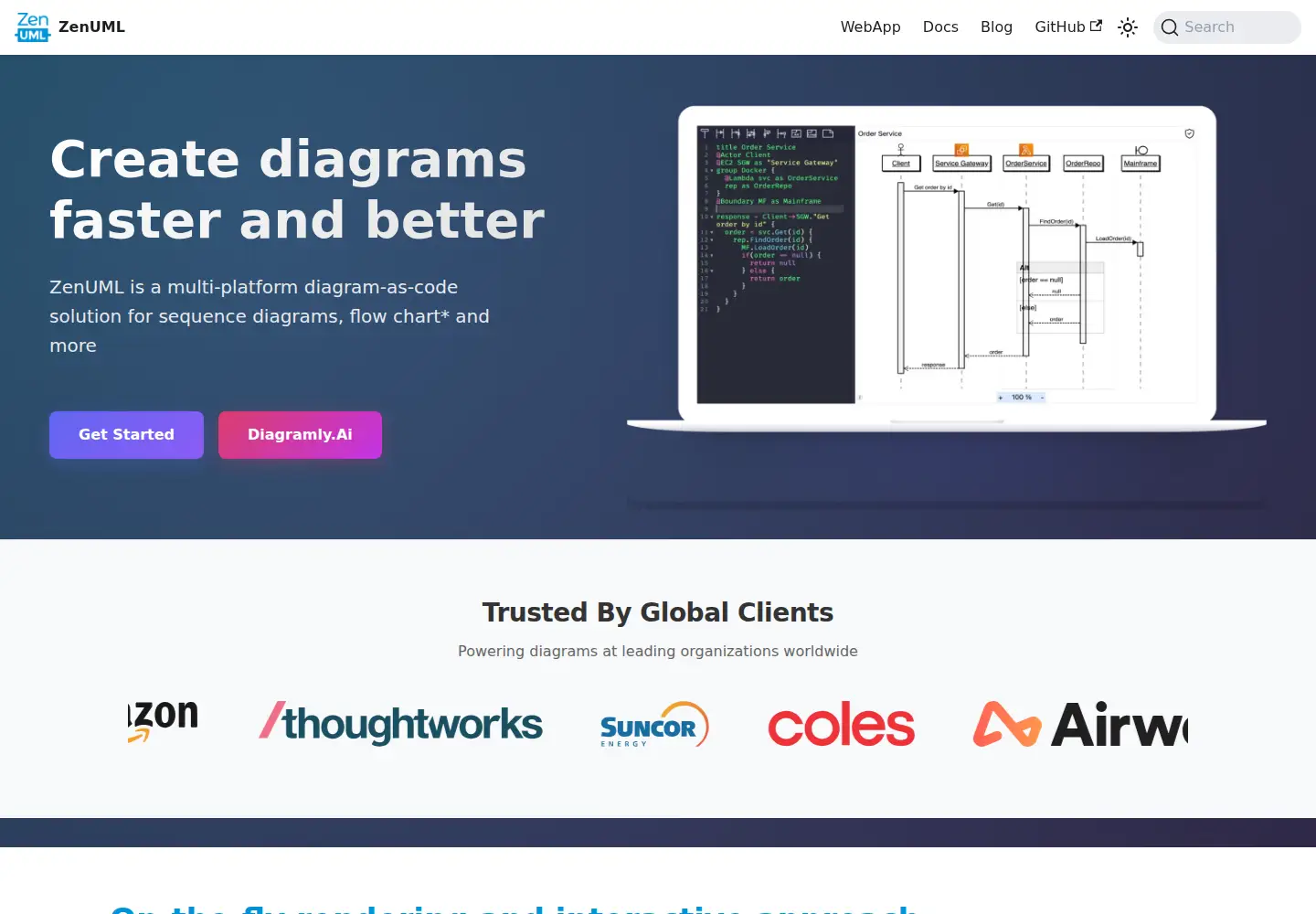 Screenshot of zenuml.com