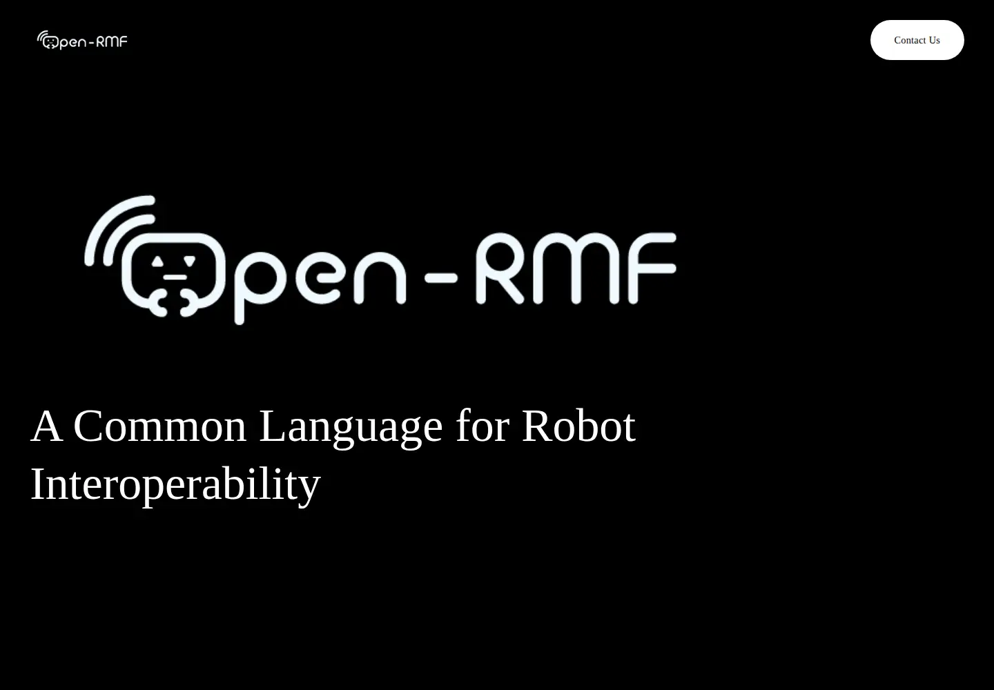 Screenshot of open-rmf.org