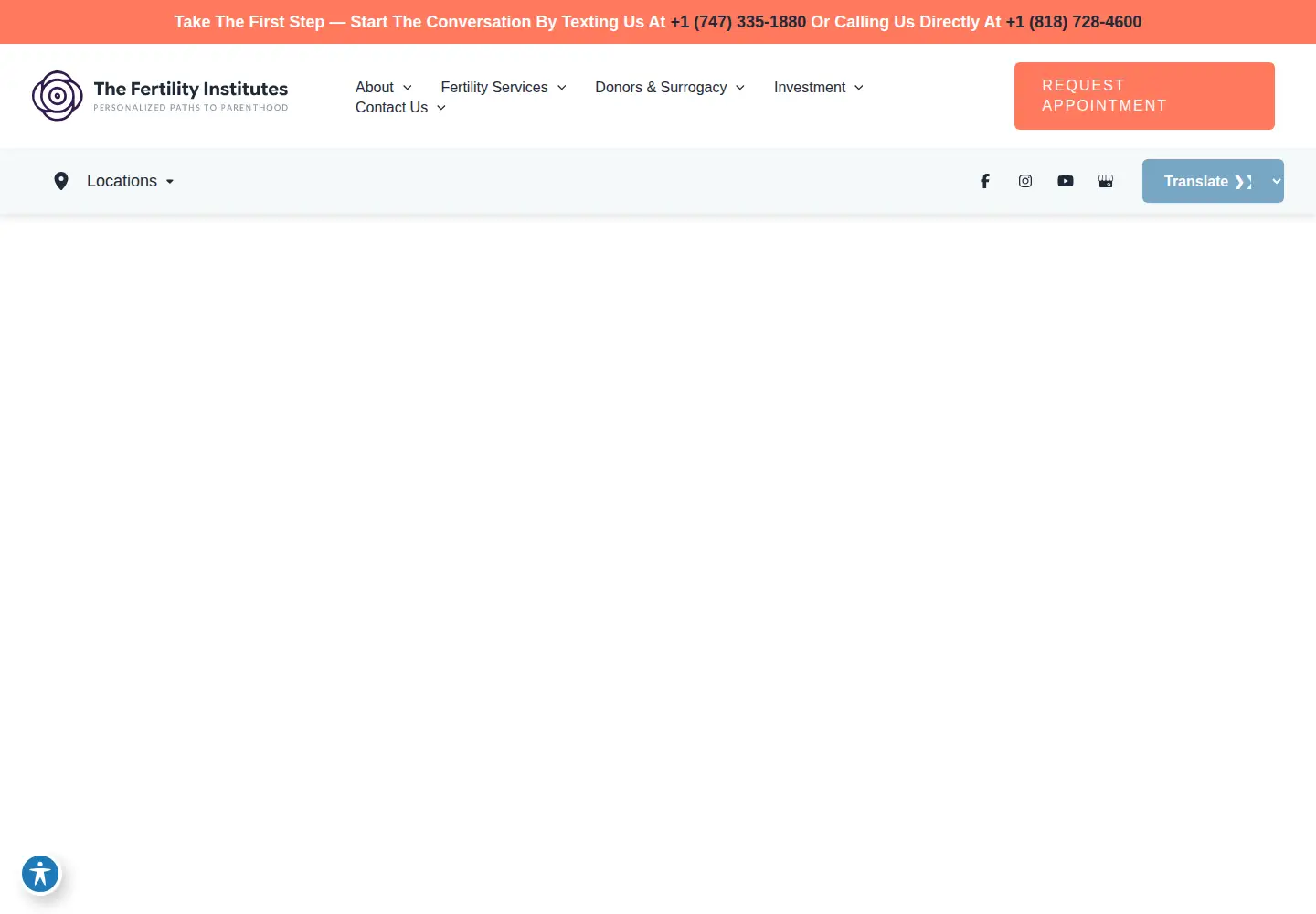 Captured homepage of fertility-docs.com in the current scan