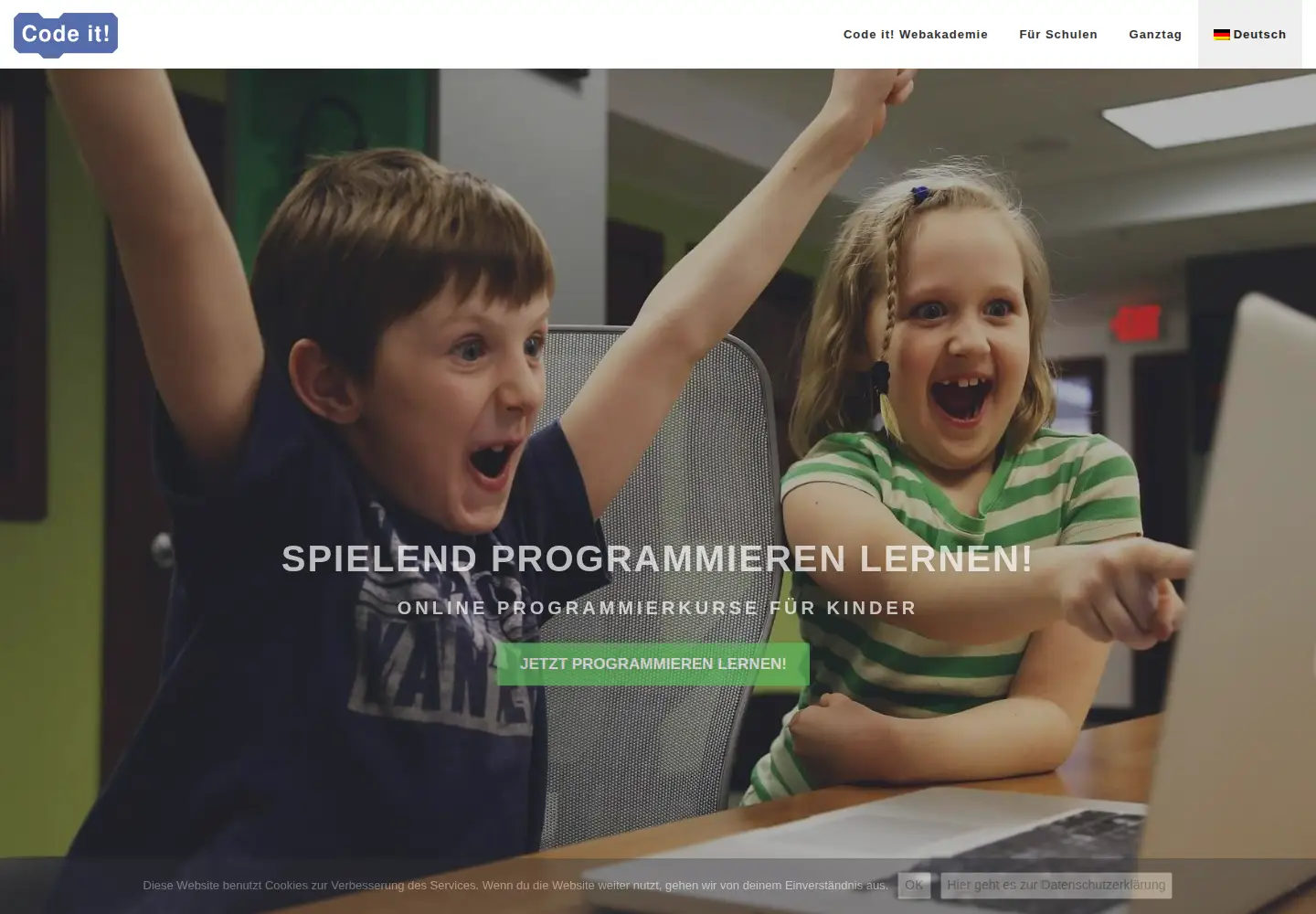 Captured homepage of code-it-studio.de in the current scan