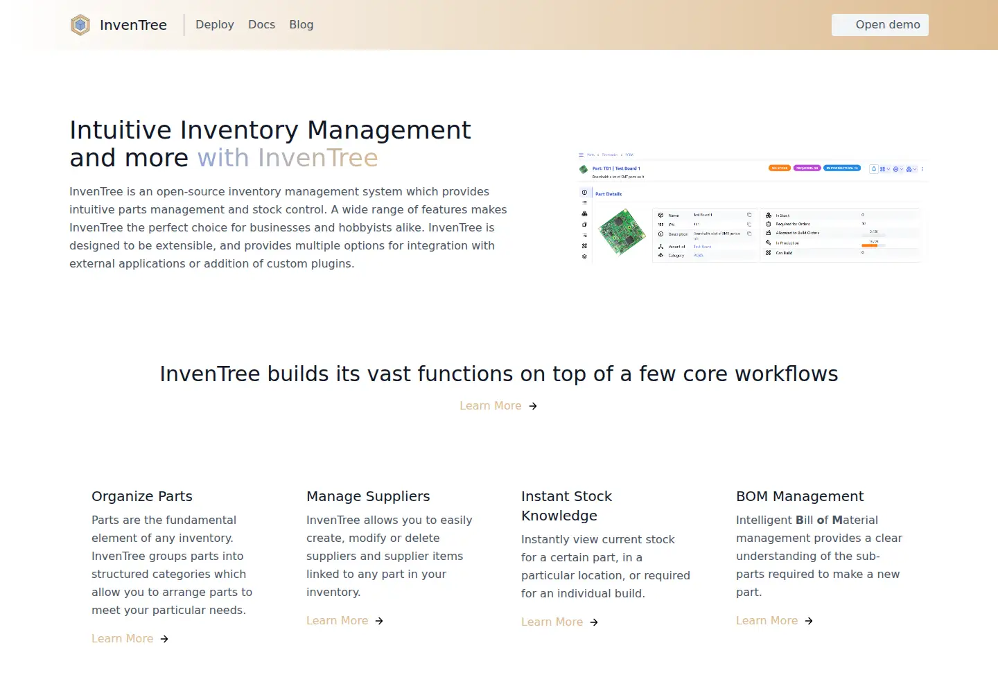Screenshot of inventree.org