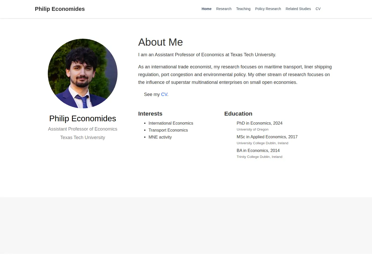 Screenshot of philip-economides.com