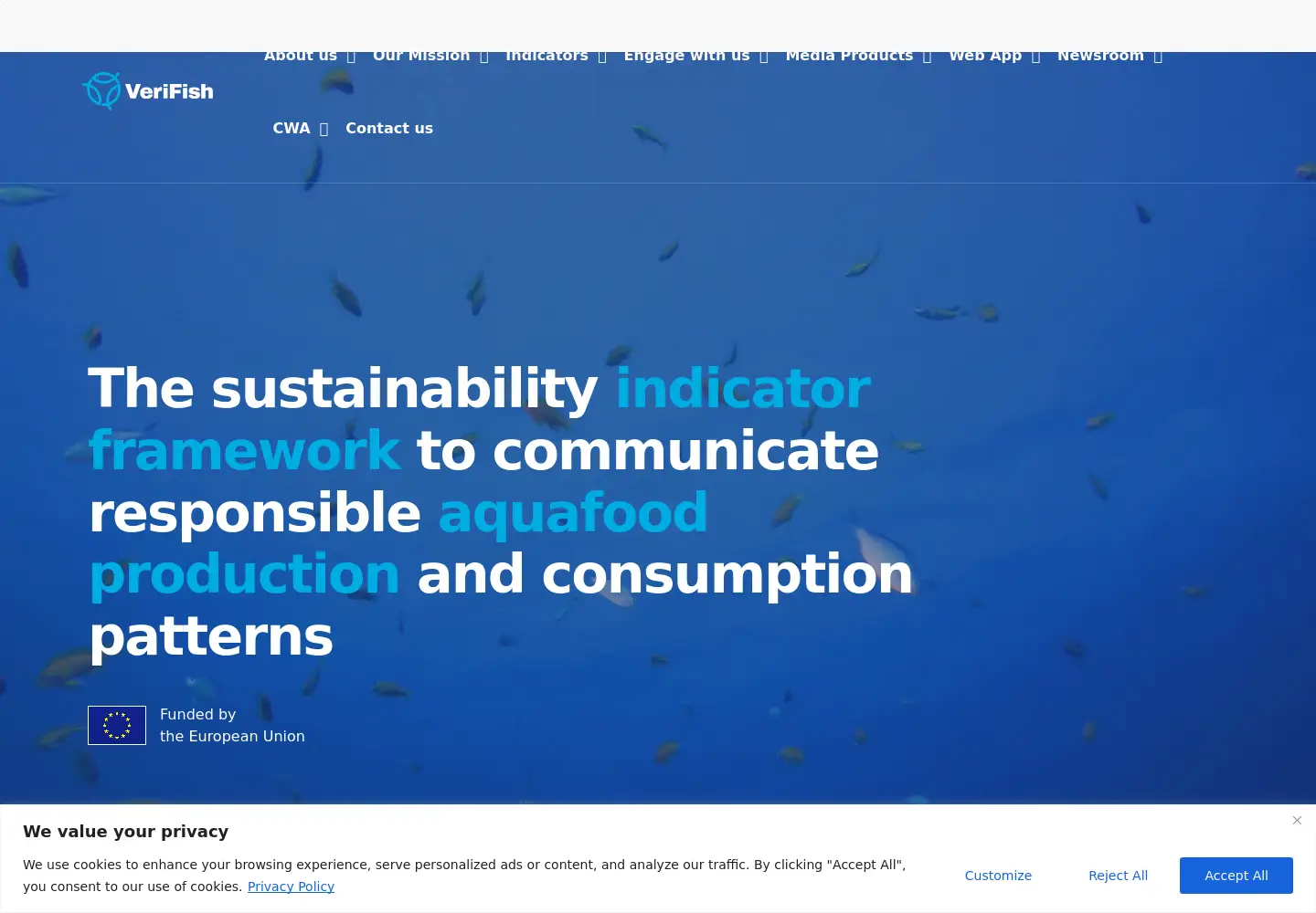 Captured homepage of verifish.info in the current scan