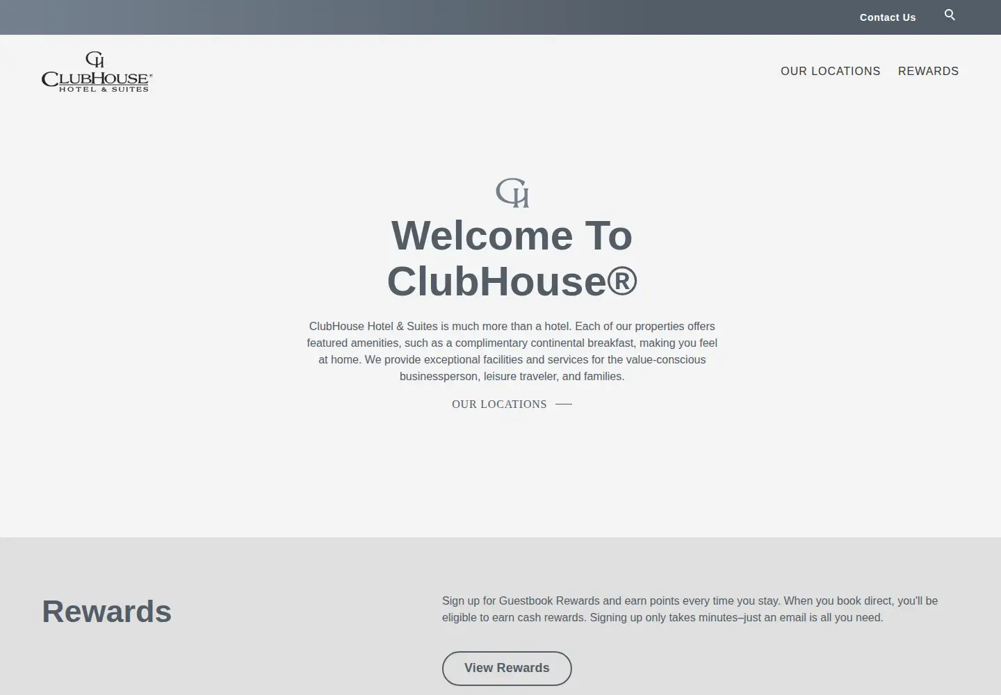 Screenshot of clubhouseinn.com