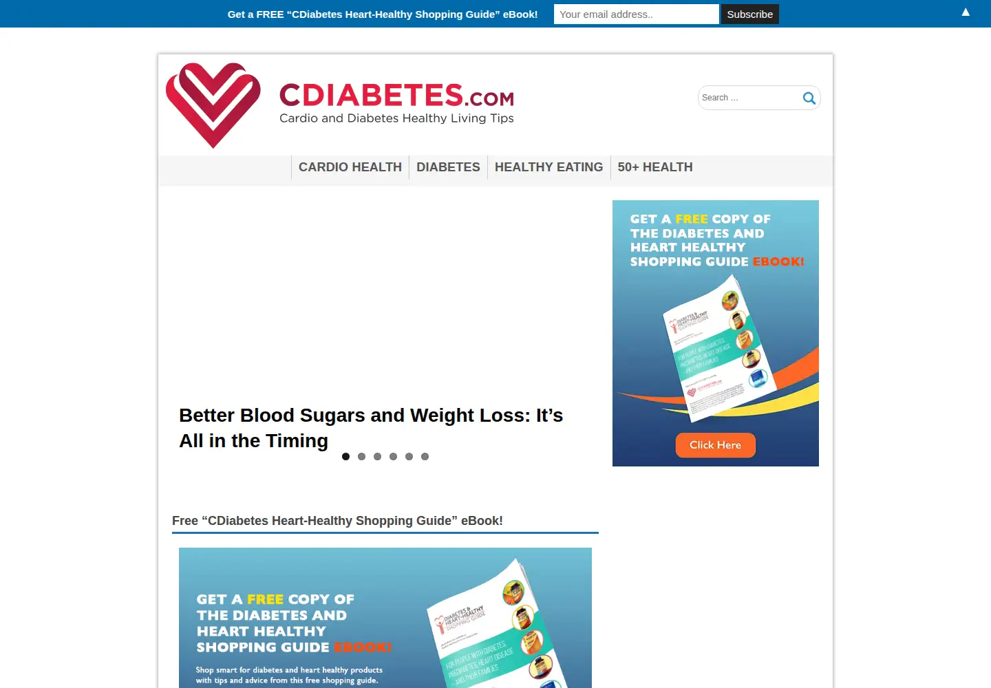 Screenshot of cdiabetes.com