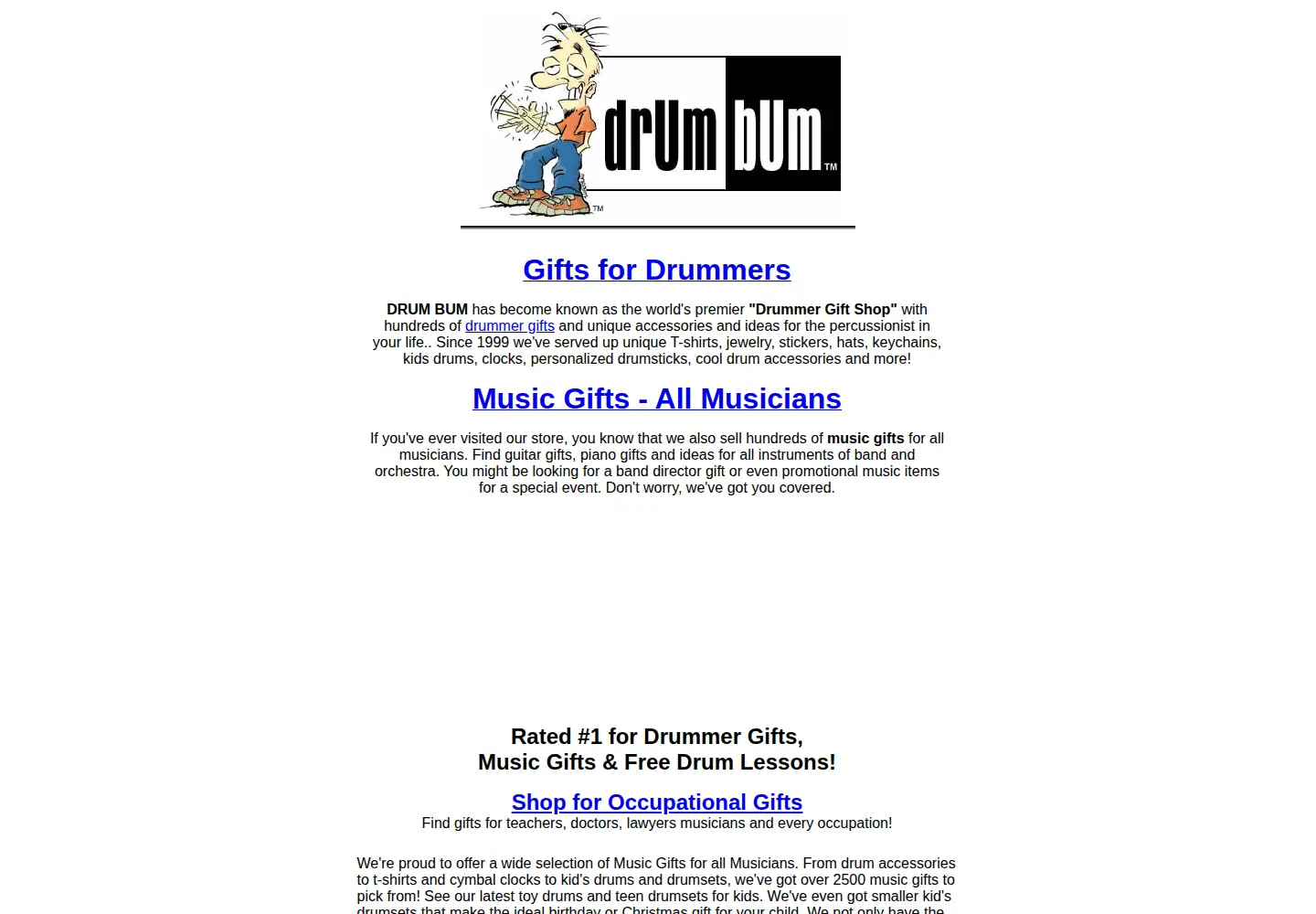 Screenshot of drumbum.com