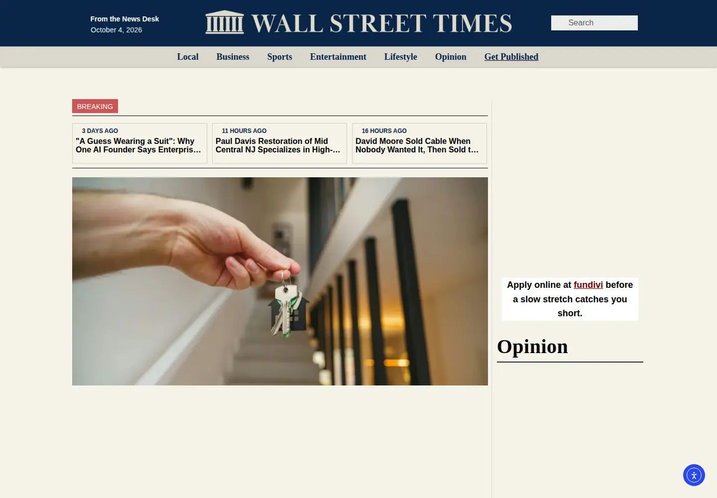 Screenshot of wallstreettimes.com