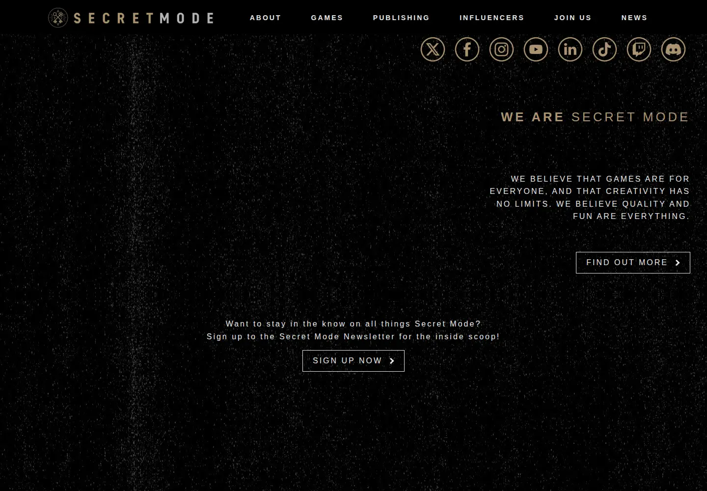 Screenshot of wearesecretmode.com