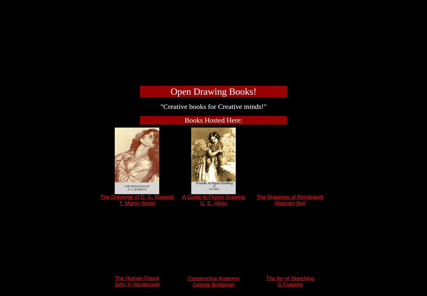 Screenshot of drawingbooks.org