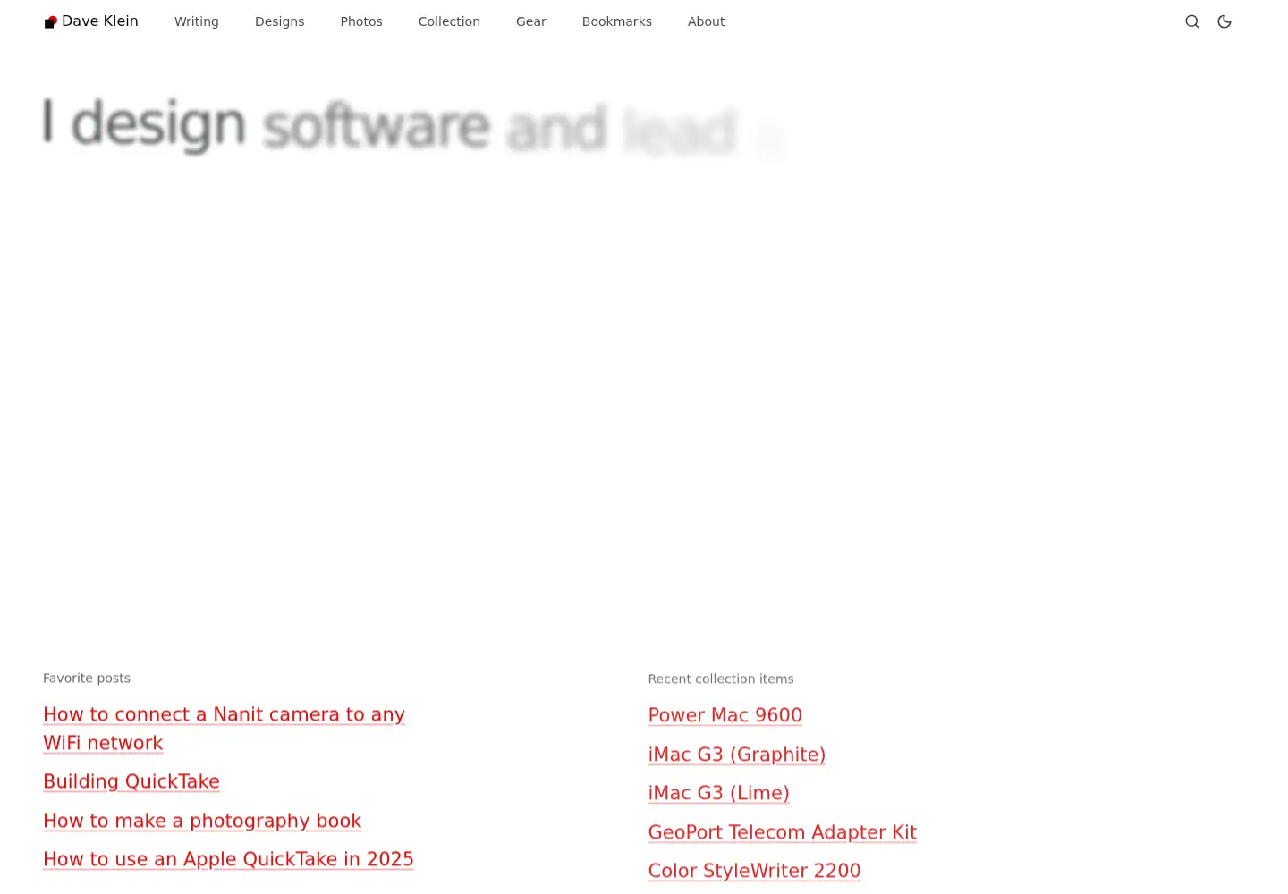Captured homepage of diklein.com in the current scan
