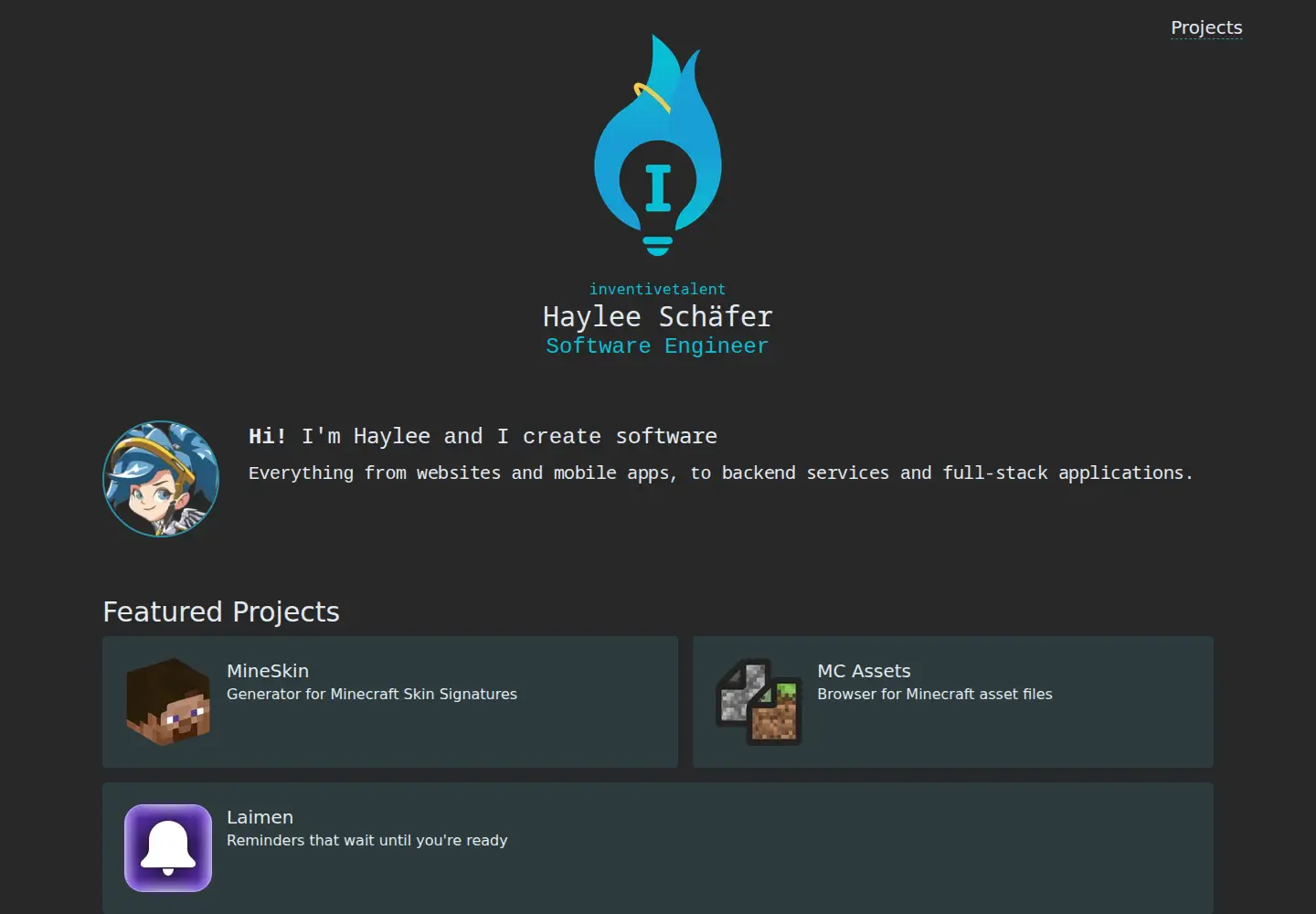 Screenshot of inventivetalent.org