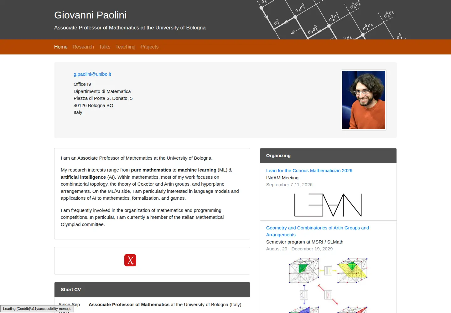 Screenshot of giovannipaolini.org