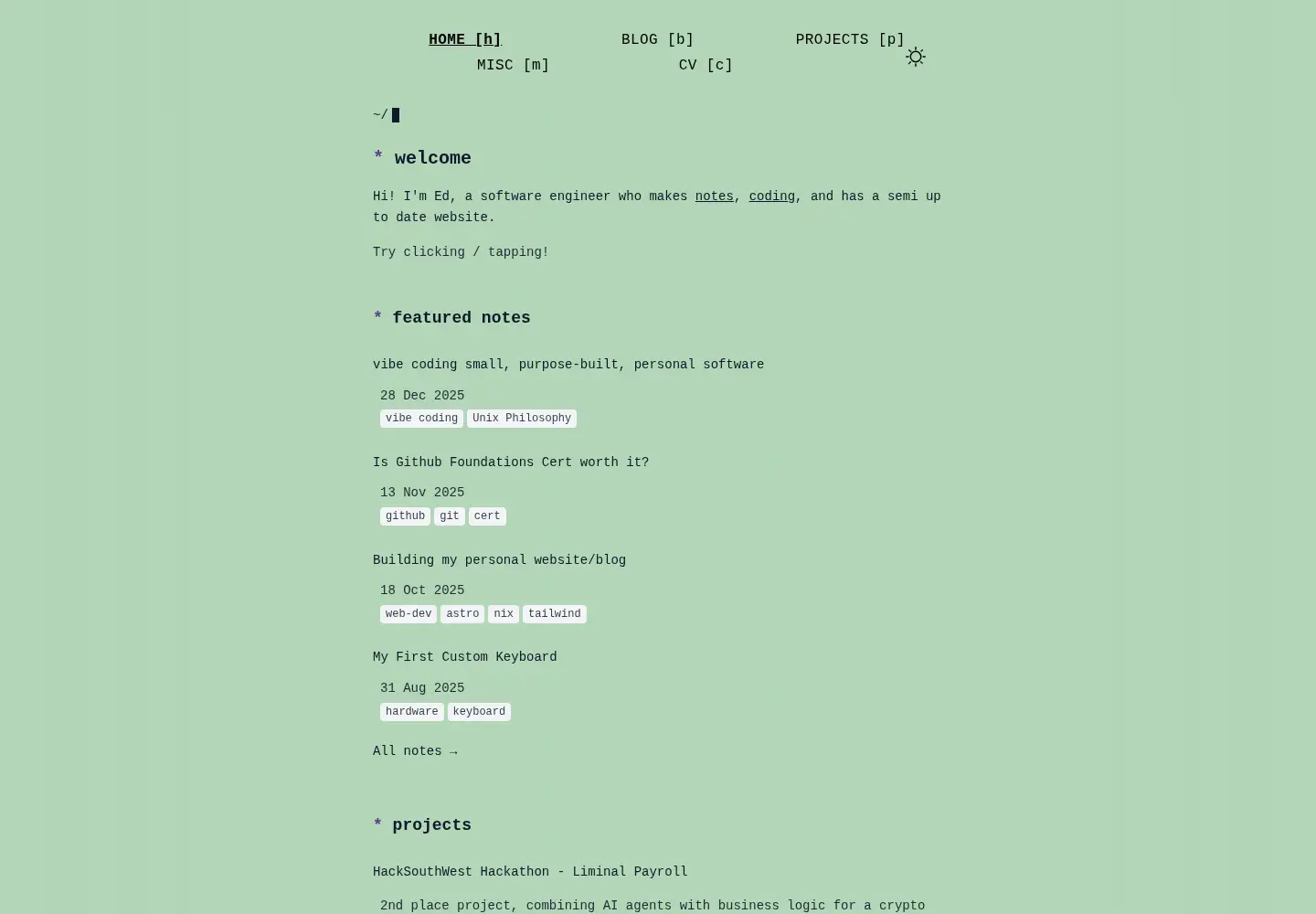 Screenshot of ed-thomas.dev