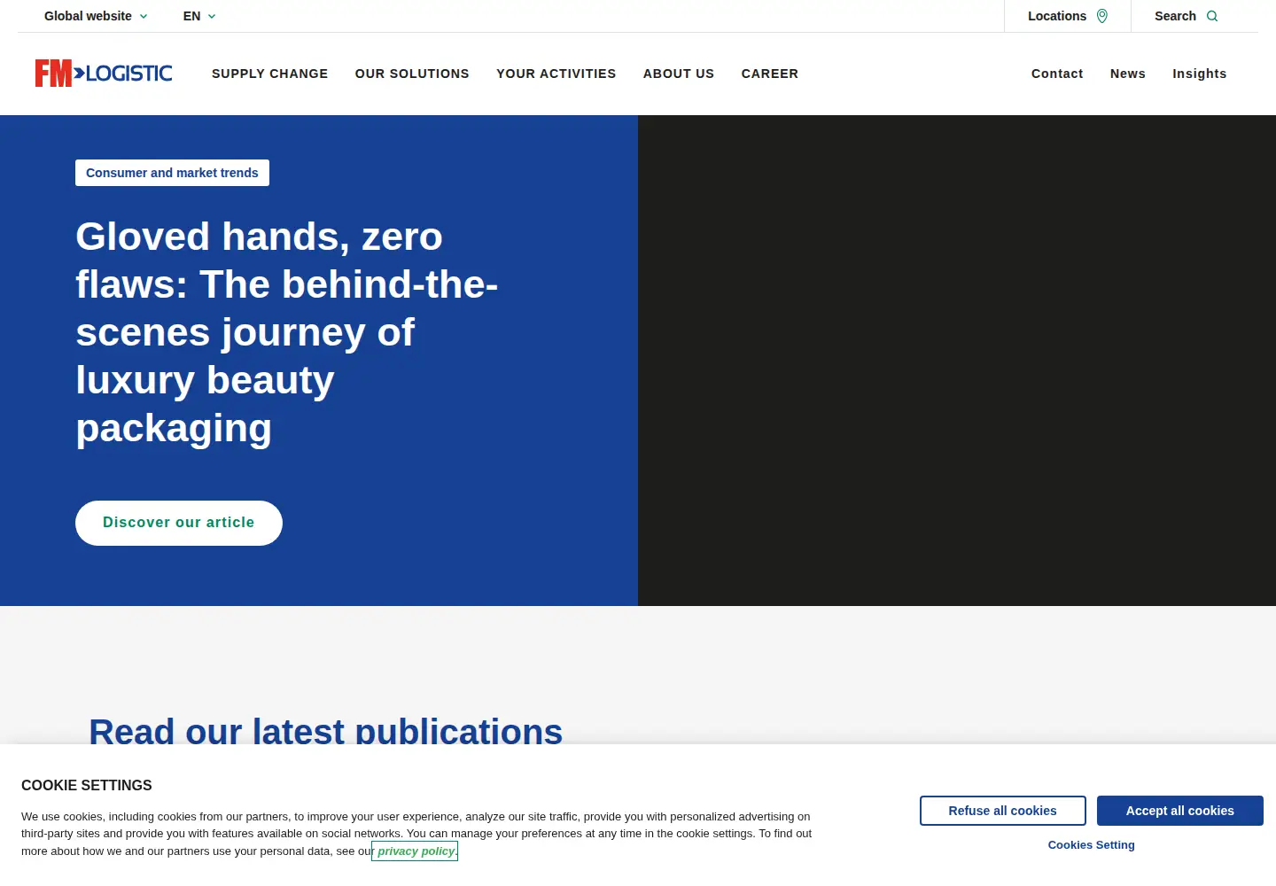 Captured homepage of fmlogistic.com in the current scan