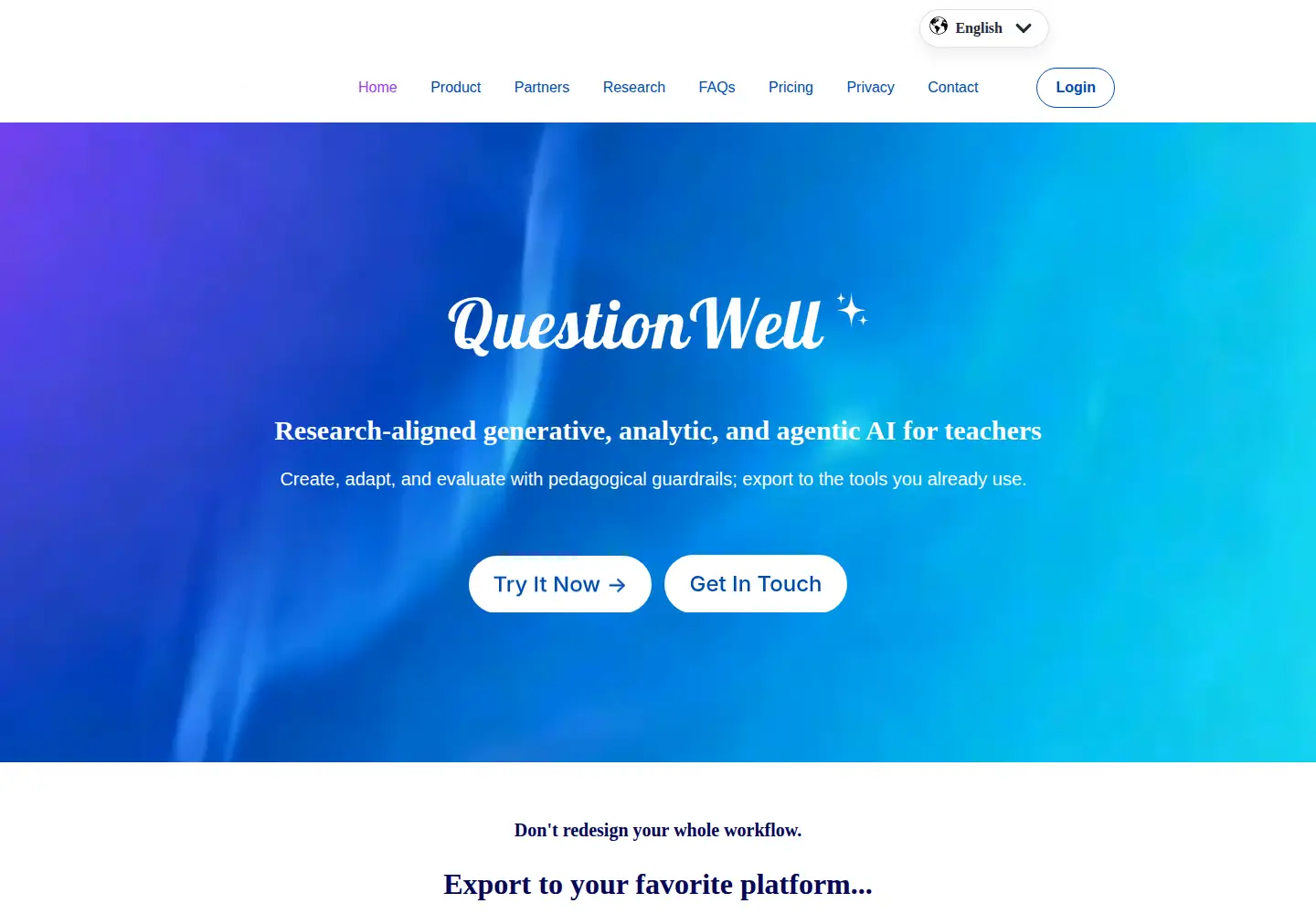 Screenshot of questionwell.org