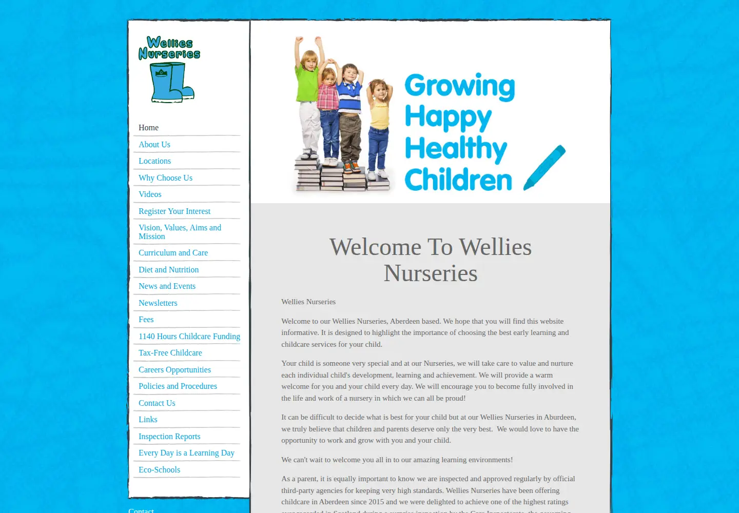 Captured homepage of kingswelliesnursery.com in the current scan