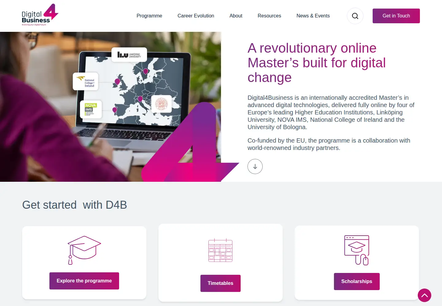 Screenshot of digital4business.eu
