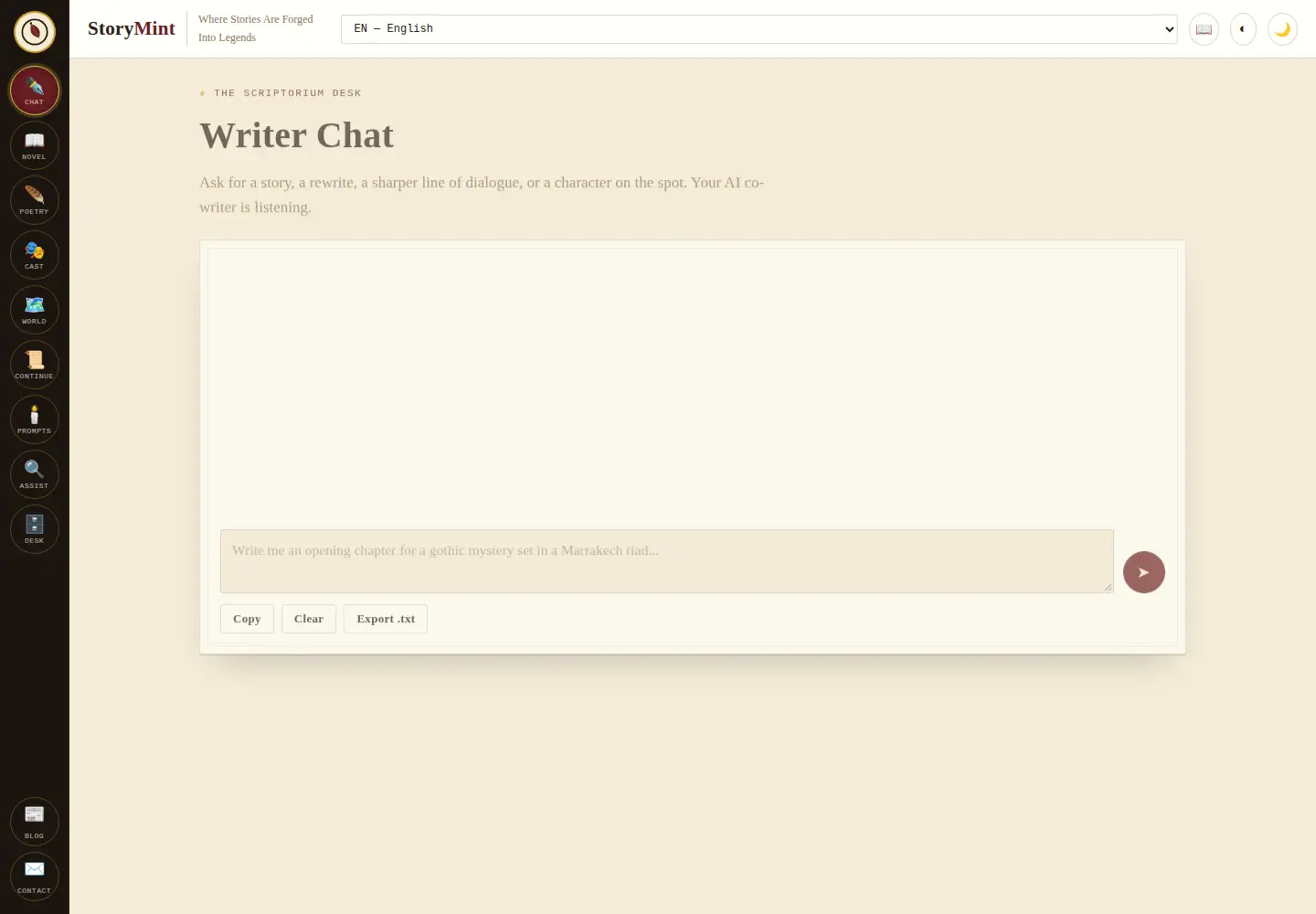 Screenshot of storymint.xyz
