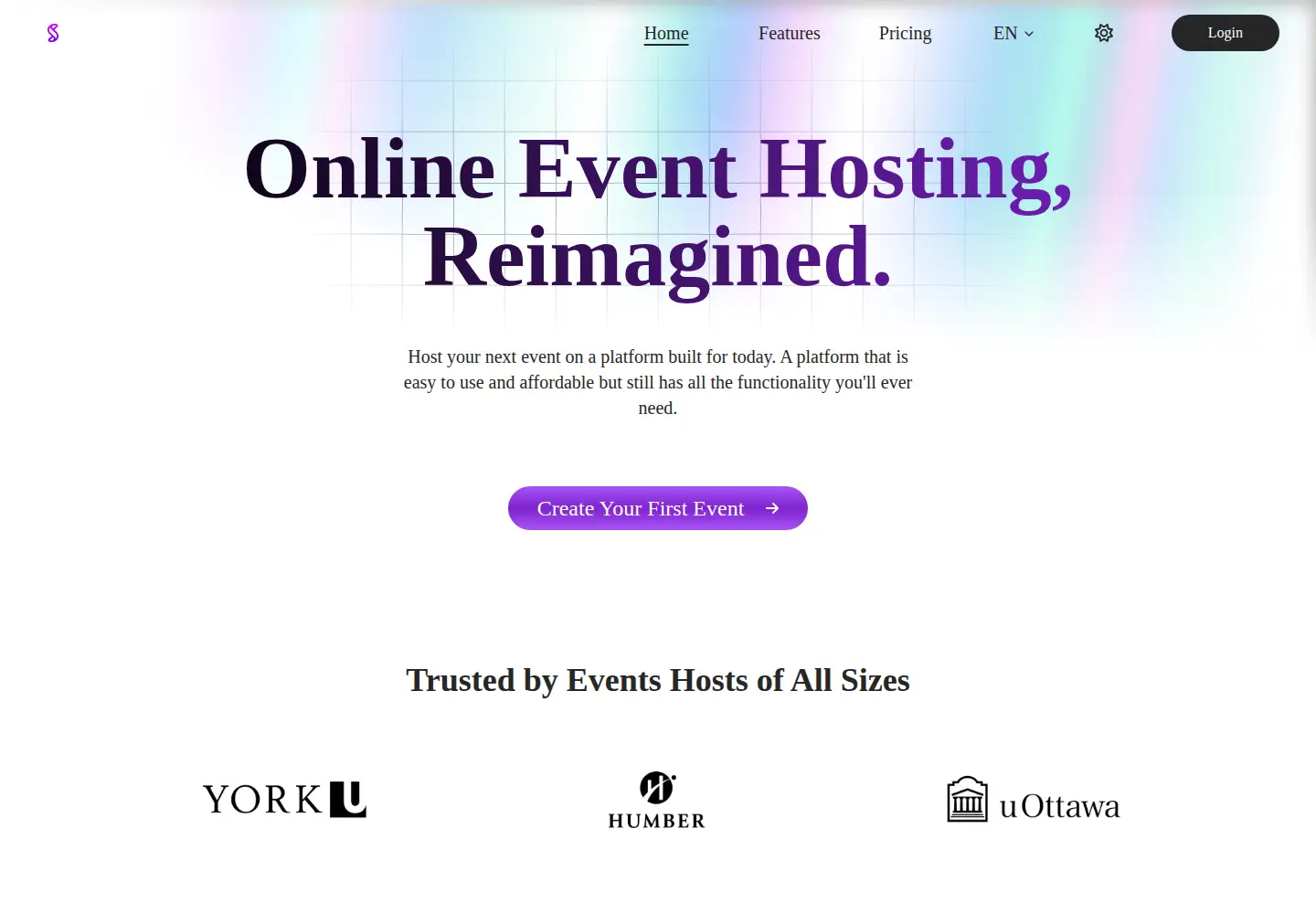 Screenshot of simpli.events