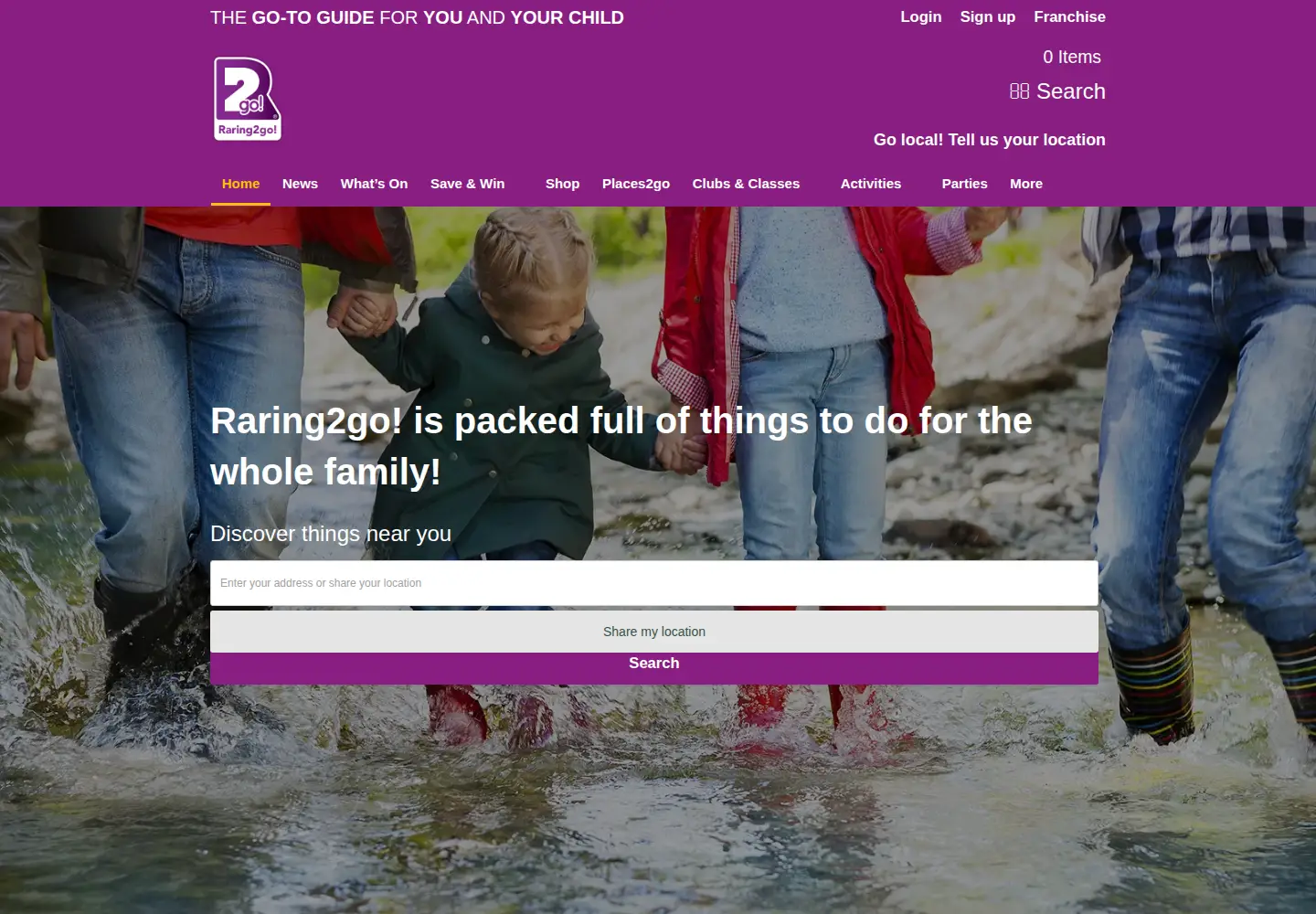 Screenshot of raring2go.co.uk
