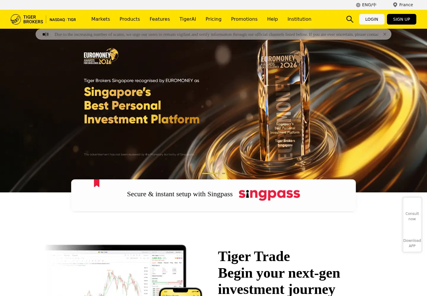 Screenshot of tigerbrokers.com.sg