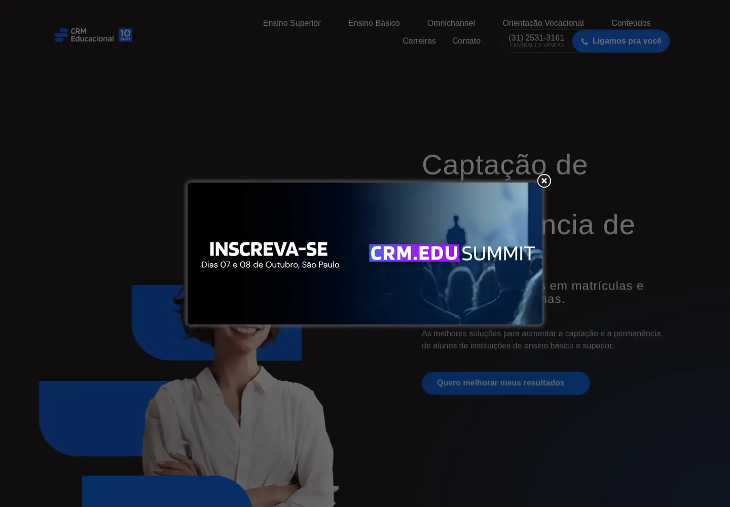 Screenshot of crmeducacional.com