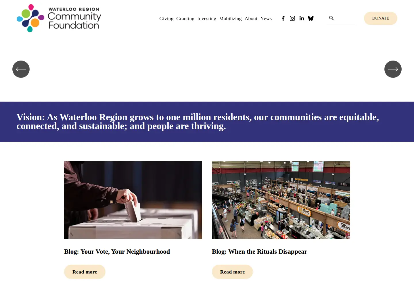 Captured homepage of wrcf.ca in the current scan