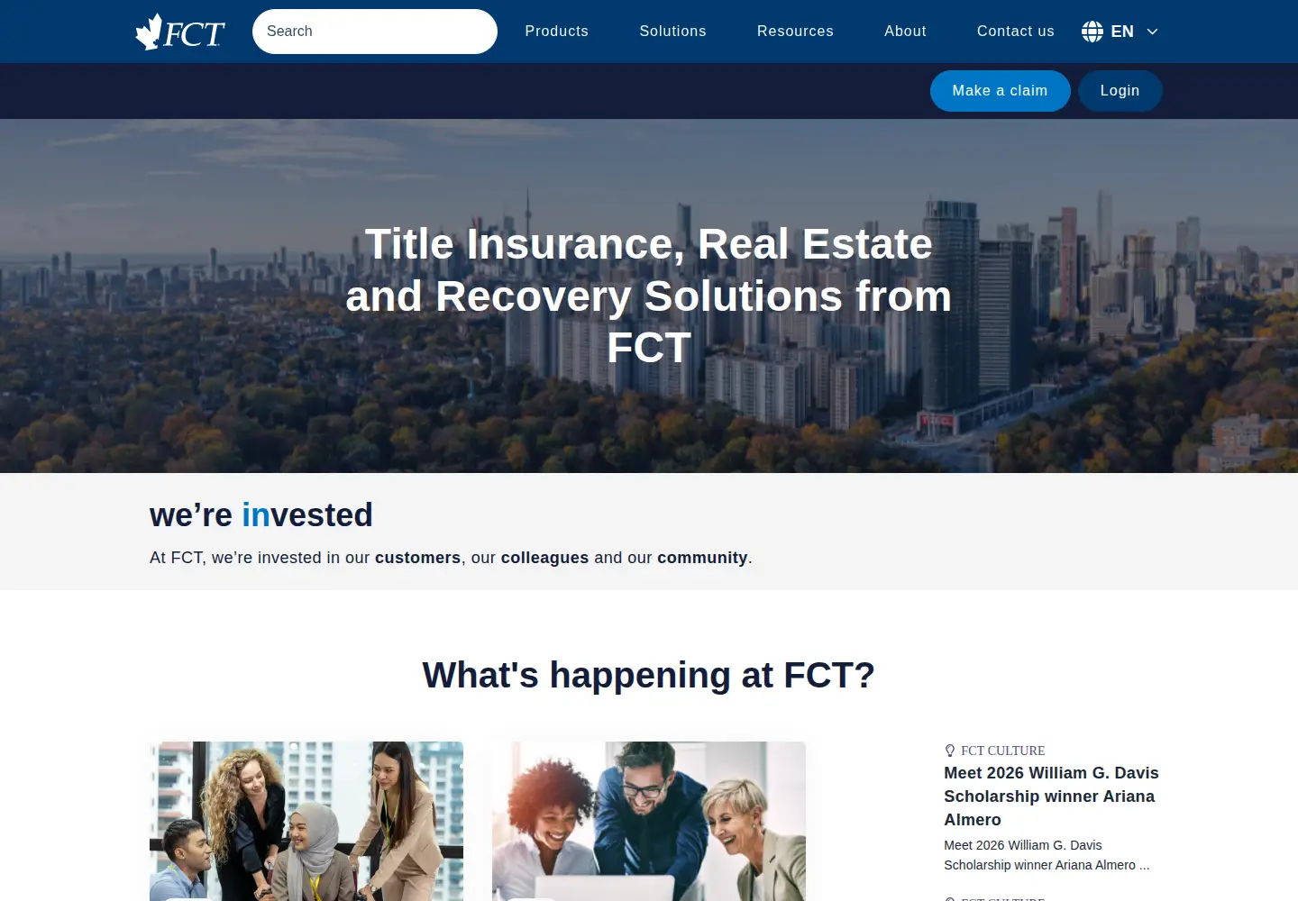 Screenshot of fct.ca