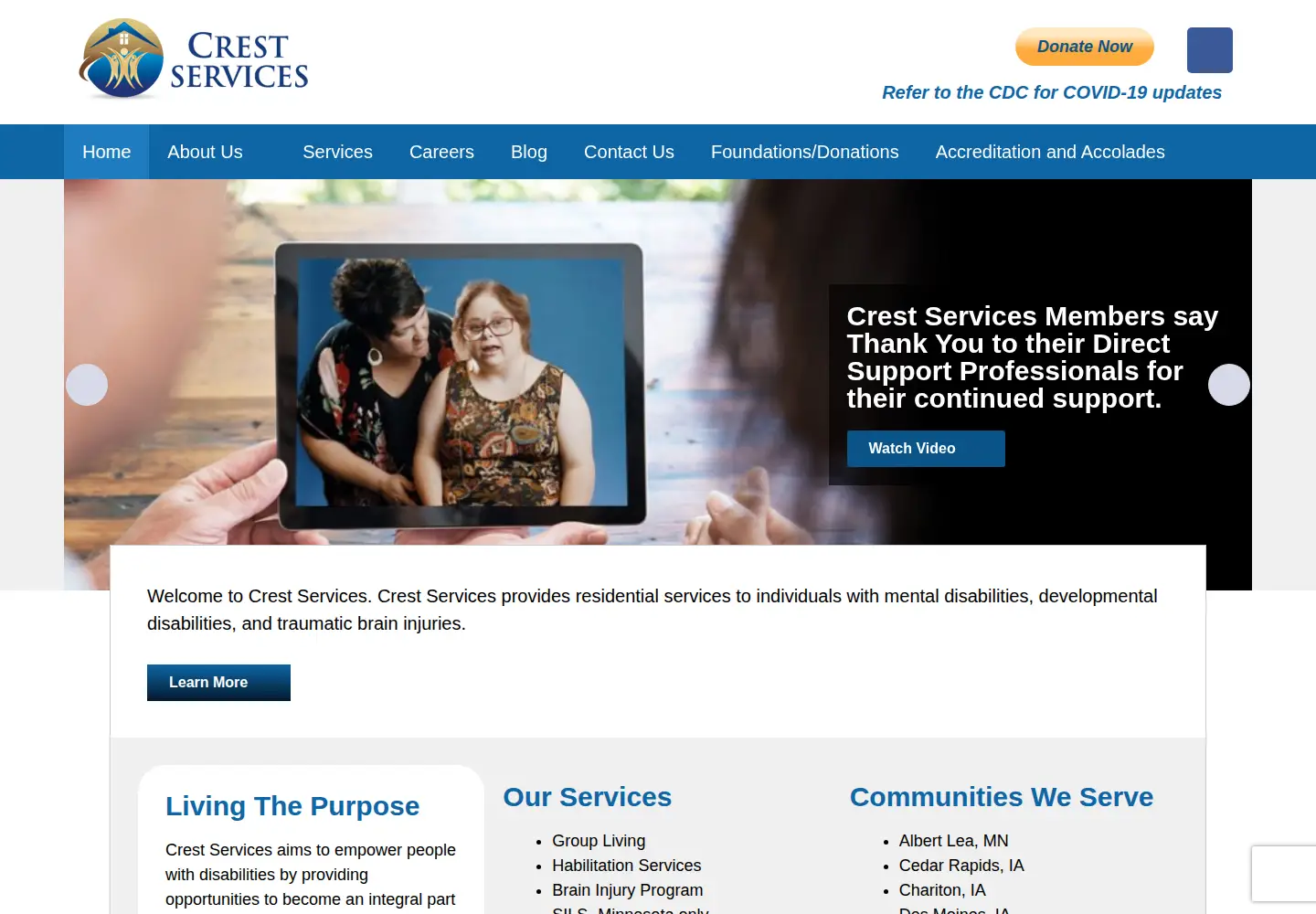 Screenshot of crestservices.org