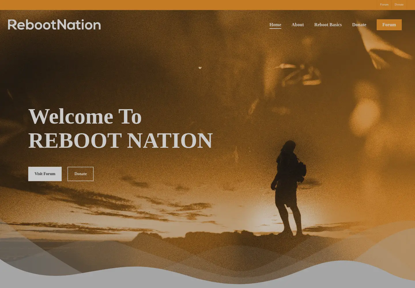 Captured homepage of rebootnation.org in the current scan