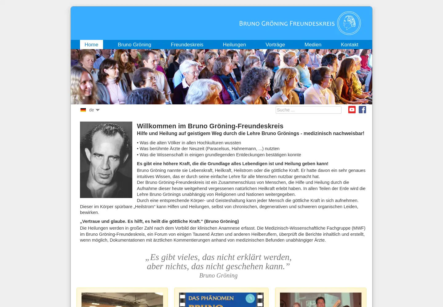Screenshot of bruno-groening.org