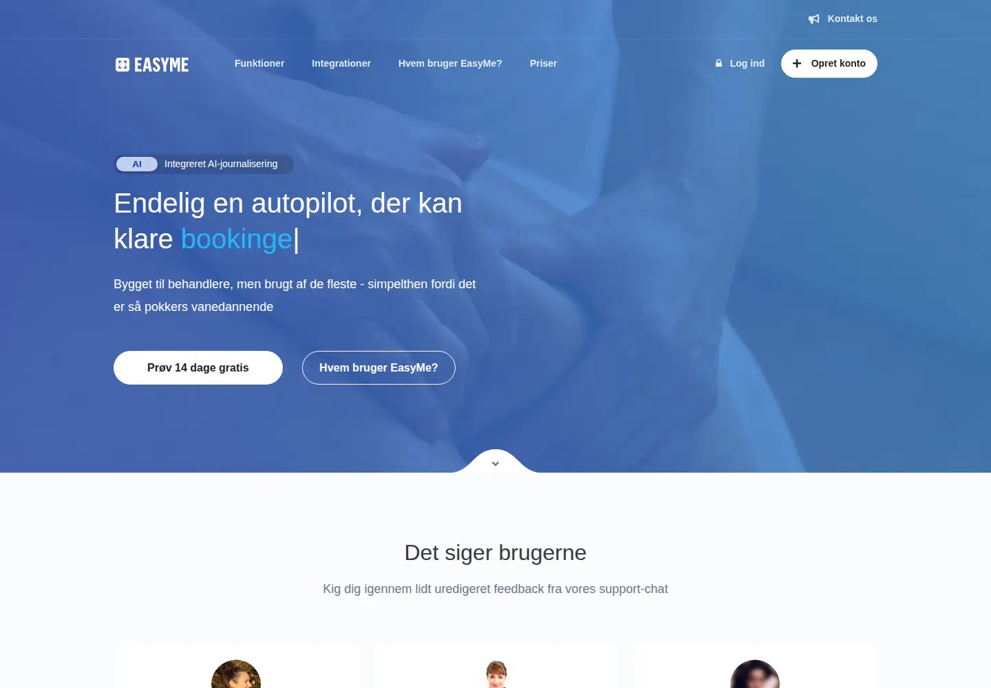 Screenshot of easyme.dk