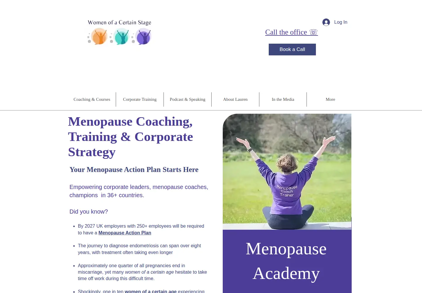 Screenshot of womenofacertainstage.com