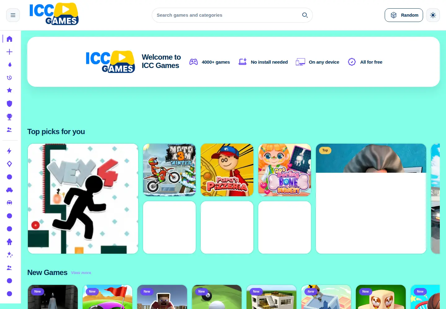 Screenshot of icc-games.com
