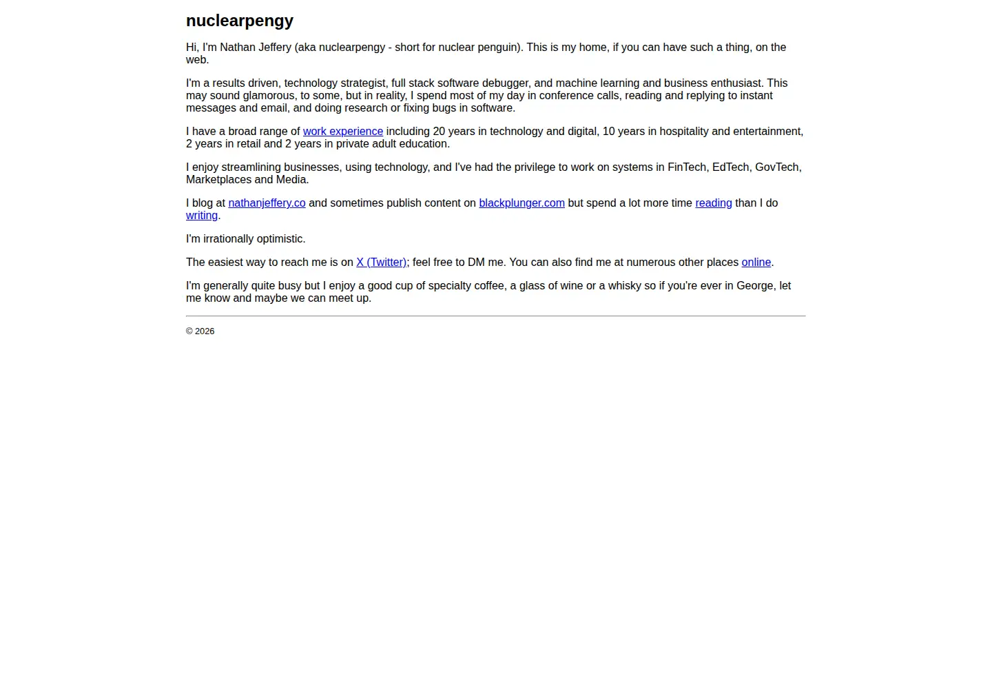 Screenshot of nuclearpengy.com