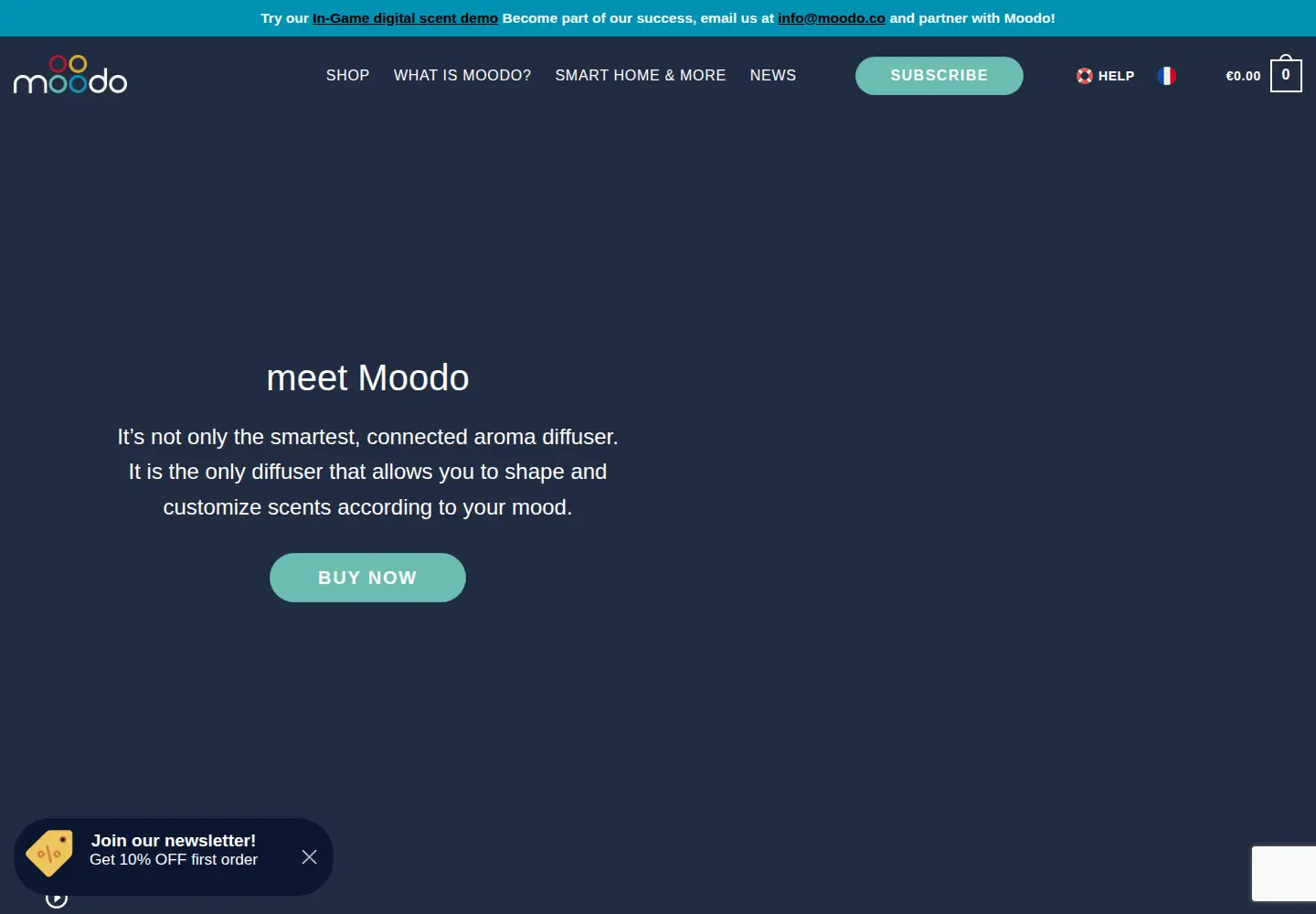 Screenshot of moodo.co