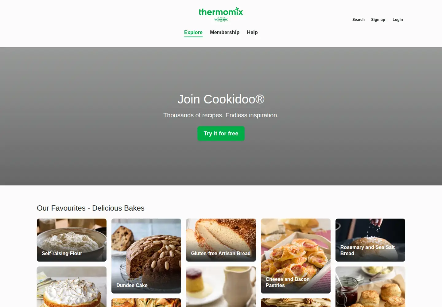 Screenshot of cookidoo.co.uk