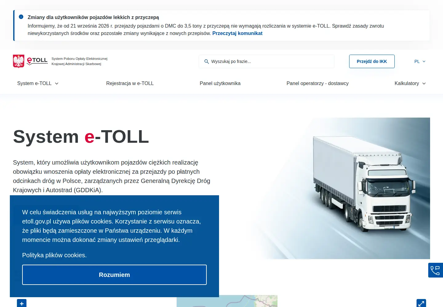 Screenshot of etoll.gov.pl
