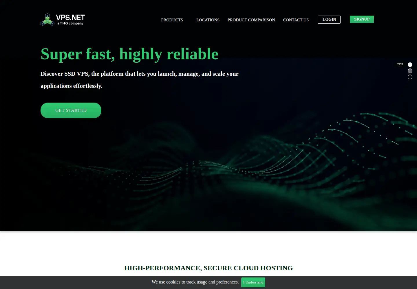 Captured homepage of vps.net in the current scan