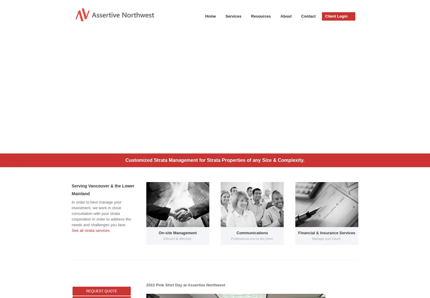 Screenshot of assertivenorthwest.com