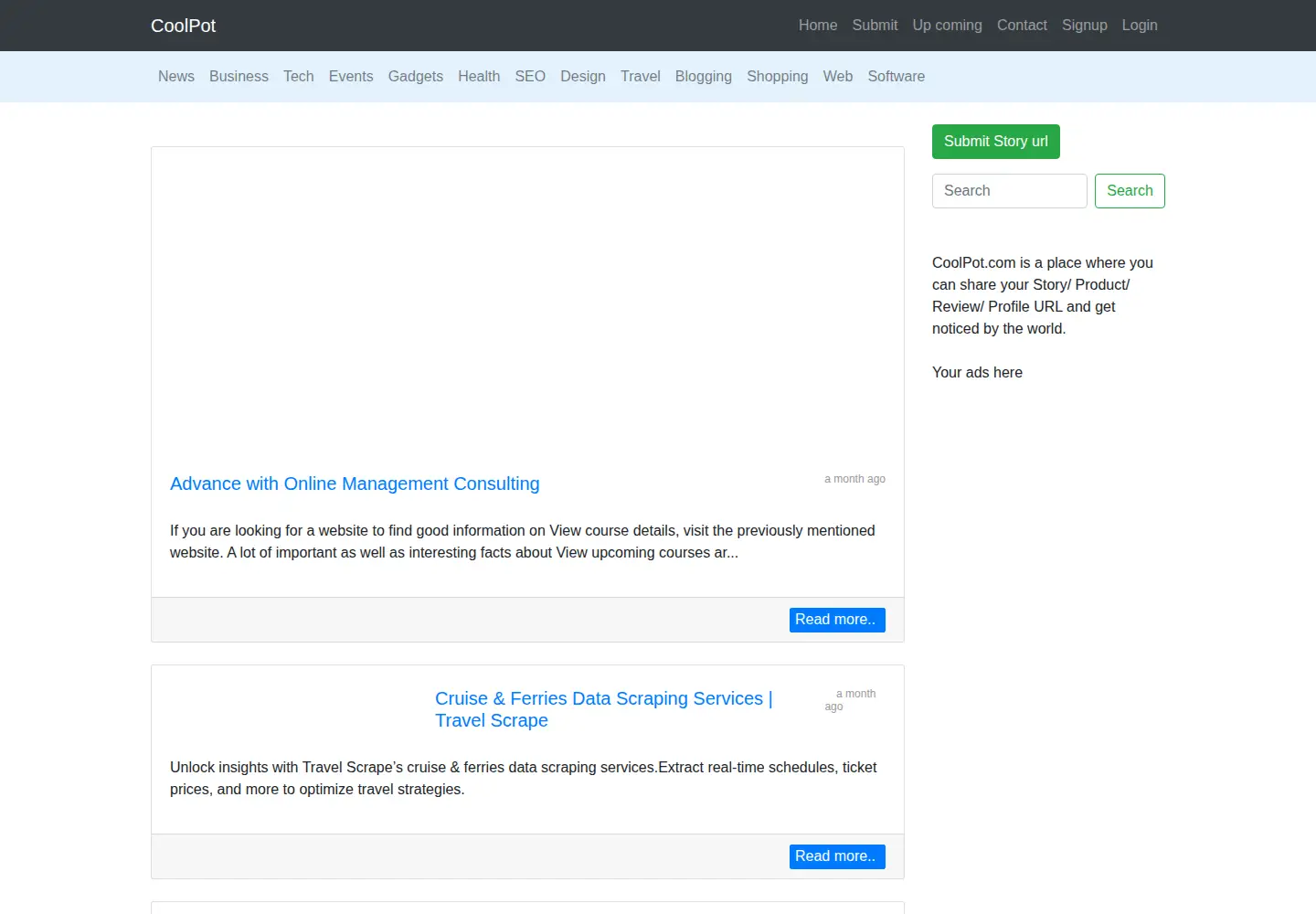 Screenshot of coolpot.com
