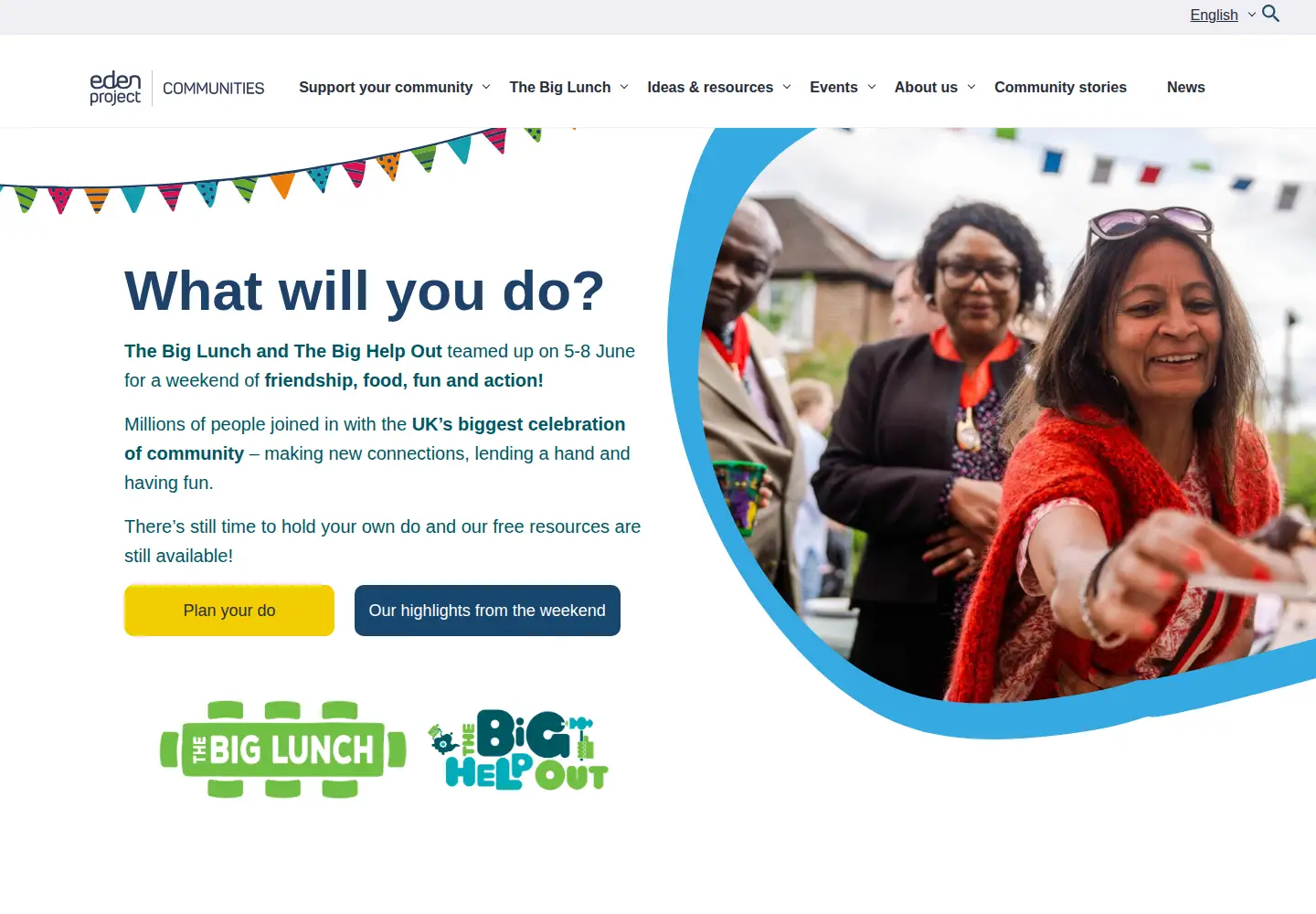 Screenshot of thebiglunch.com