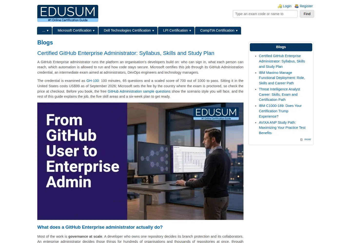Captured homepage of edusum.com in the current scan