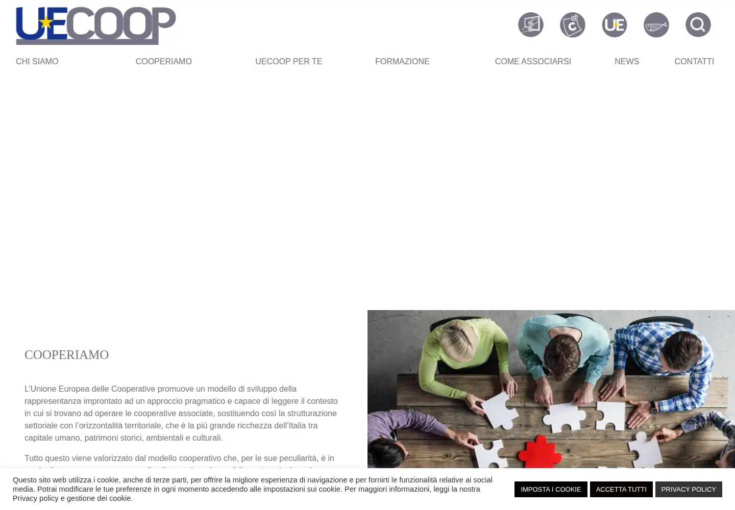 Captured homepage of uecoop.org in the current scan
