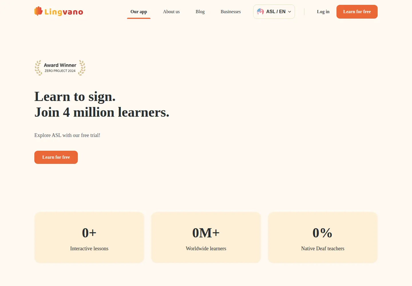 Screenshot of lingvano.com